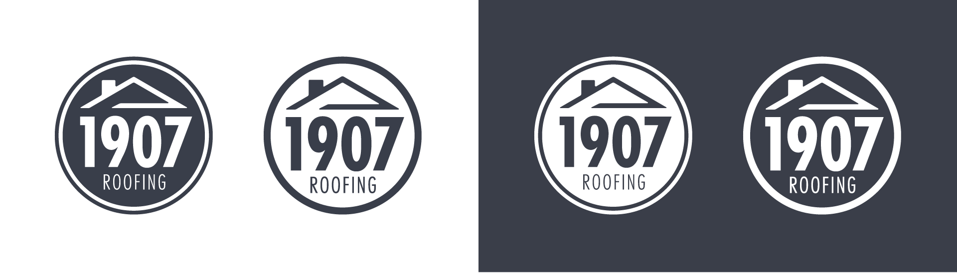 1907 Roofing final logo design.