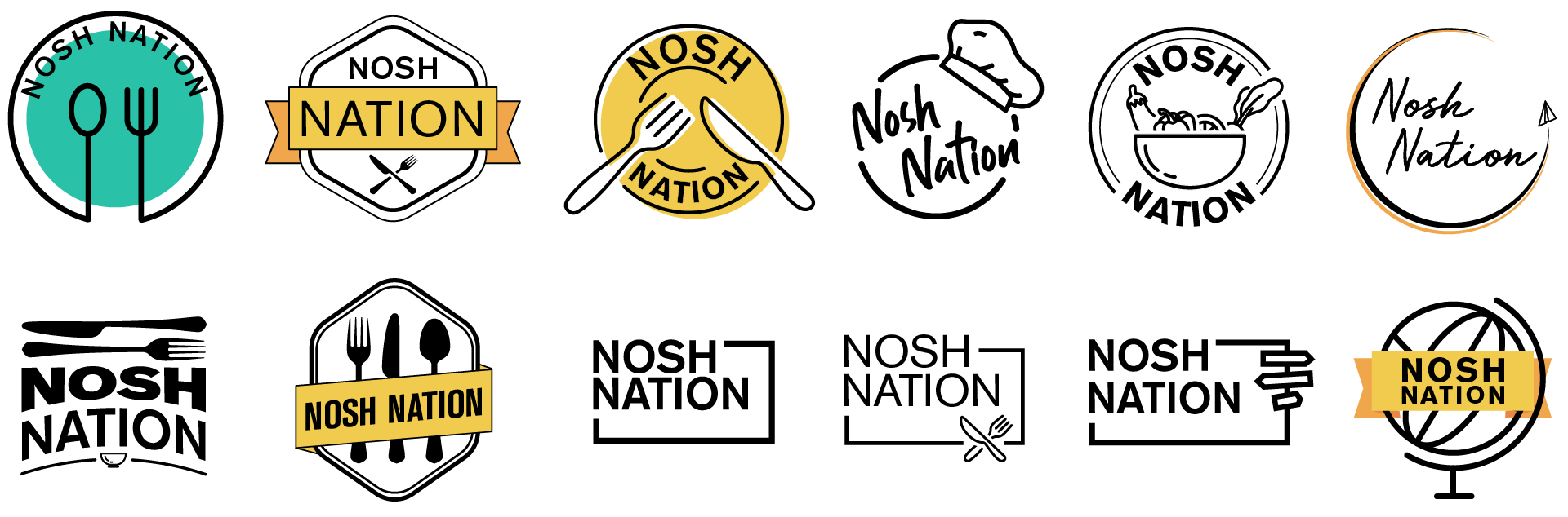 Nosh Nation Logo sketches