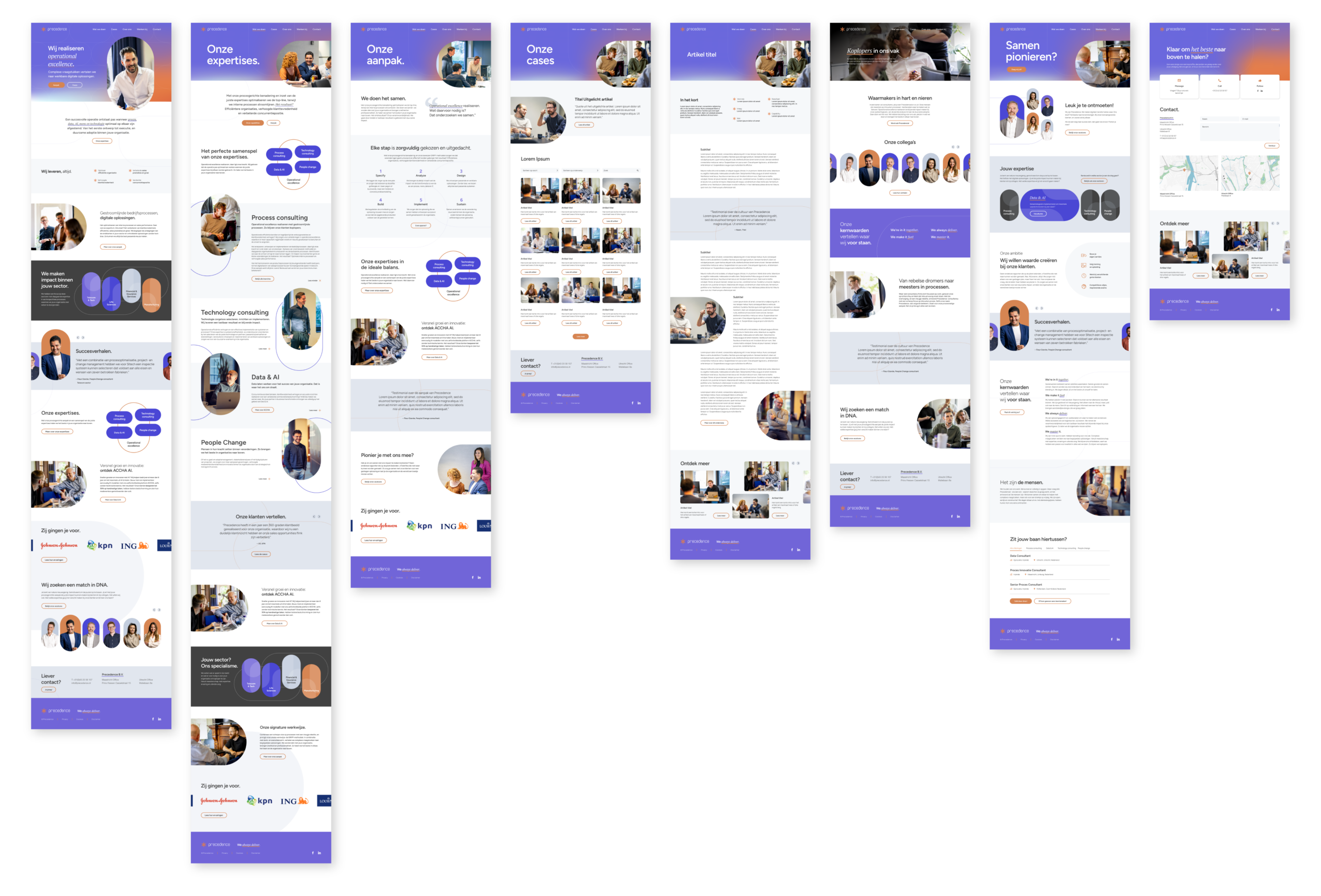 Precedence Website paginas